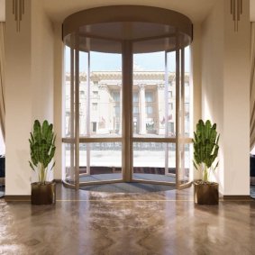 Современный фасад с панорамным остеклением